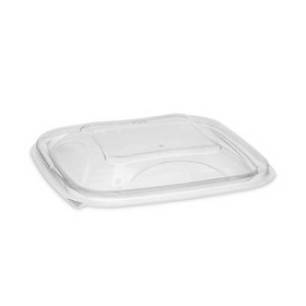 Pactiv Evergreen PCTYSACLD05 EarthChoice Recycled PET Container Lid, For 8/12/16 oz Container Bases, 5.5 x 5.5 x 0.38, Clear, Plastic, 504/Carton