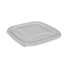 Pactiv Evergreen PCTYSACLF05 EarthChoice Square Recycled Bowl Flat Lid, 5.5 x 5.5 x 0.75, Clear, Plastic, 504/Carton