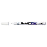 Pentel PEN100WS Permanent Marker, Fine Point, White