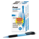 PENTEL OF AMERICA PENAL17CSWUS Champ Mechanical Pencil Value Pack, 0.7 mm, HB (#2), Black Lead, Blue Barrel, 24/Pack