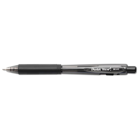 PENTEL OF AMERICA PENBK440A Wow- Retractable Ballpoint Pen, 1mm, Black Barrel/ink, Dozen