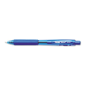 PENTEL OF AMERICA PENBK440C Wow- Retractable Ballpoint Pen, 1mm, Blue Barrel/ink, Dozen