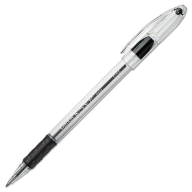 Pentel PENBK90ASW2 R.S.V.P. Ballpoint Pen Value Pack, Stick, Fine 0.7 mm, Black Ink, Clear/Black Barrel, 24/Pack