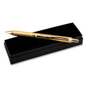 Pentel PENBL407XABX EnerGel Alloy Gel Pen, Retractable, Medium 0.7 mm, Black Ink, Gold Barrel