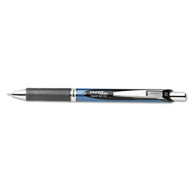 PENTEL OF AMERICA PENBLN75A Energel Rtx Retractable Liquid Gel Pen, .5mm, Silver/black Barrel, Black Ink