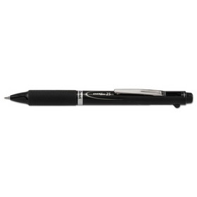 Pentel BLW355A EnerGel 2S Retractable Ballpoint Pen, 0.5mm, Black/Red Ink, Black Barrel
