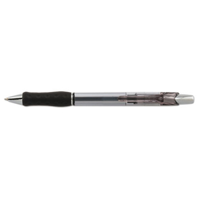 Pentel PENBX477A R.S.V.P. Super RT Ballpoint Pen, Retractable, Medium 0.7 mm, Black Ink, Clear/Black Barrel, Dozen