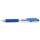 Pentel PENK437C Wow- Retractable Gel Pen, .7mm, Trans Barrel, Blue Ink, Dozen