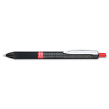 Pentel PENK497B Oh- Gel Retractable Roller Pen, .7mm, Black Barrel, Red Ink, Dozen