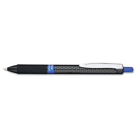 Pentel PENK497C Oh! Gel Pen, Retractable, Medium 0.7 mm, Blue Ink, Black Barrel, Dozen