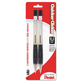 PENTEL OF AMERICA PENPD345BP2K6 Quicker Clicker Mechanical Pencil, 0.5 Mm, Smoke, 2/pack