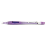 PENTEL OF AMERICA PENPD347TV Quicker Clicker Mechanical Pencil, 0.7 Mm, Transparent Violet Barrel