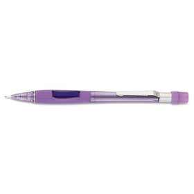 PENTEL OF AMERICA PENPD347TV Quicker Clicker Mechanical Pencil, 0.7 Mm, Transparent Violet Barrel