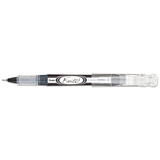 Pentel PENSD98A Finito- Porous Point Pen, .4mm, Black/silver Barrel, Black Ink