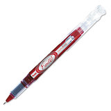 Pentel PENSD98B Finito- Porous Point Pen, .4mm, Red/silver Barrel, Red Ink