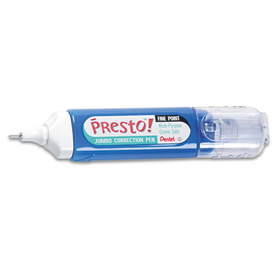PENTEL OF AMERICA PENZL31W Presto! Multipurpose Correction Pen, 12 ml, White