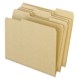 Pendaflex PFX04342 Earthwise Recycled Colored File Folders, 1/3 Top Tab, Letter, Natural, 100/bx