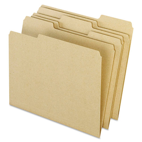 Pendaflex PFX04342 Earthwise by Pendaflex 100% Recycled Colored File Folders, 1/3-Cut Tabs: Assorted, Letter, 0.5" Expansion, Brown, 100/Box