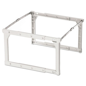Pendaflex PFX04444 Plastic Snap-Together Hanging Folder Frame, Legal/Letter Size, 18" to 27" Long, White/Silver Accents, 4/Box