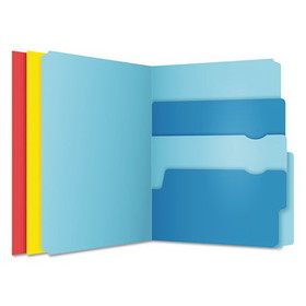 Pendaflex PFX10772 Divide It Up File Folder, 1/2-Cut Tabs: Assorted, Letter Size, 0.75" Expansion, Assorted Colors, 24/Pack