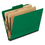 Pendaflex PFX1257GR Six-Section Colored Classification Folders, Letter, 2/5 Tab, Green, 10/box, Price/BX