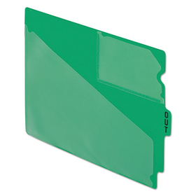 Pendaflex PFX13543 End Tab Poly Out Guides, Center "out" Tab, Letter, Green, 50/box