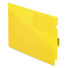 Pendaflex PFX13544 Colored Poly Out Guides with Center Tab, 1/3-Cut End Tab, Out, 8.5 x 11, Yellow, 50/Box