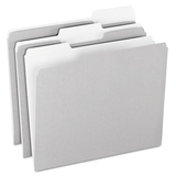 Pendaflex PFX15213GRA Colored File Folders, 1/3 Cut Top Tab, Letter, Gray/light Gray, 100/box
