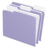 Pendaflex PFX15213LAV Colored File Folders, 1/3 Cut Top Tab, Letter, Lavender/light Lavender, 100/box