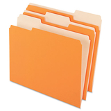 Pendaflex PFX15213ORA Colored File Folders, 1/3 Cut Top Tab, Letter, Orange/light Orange, 100/box