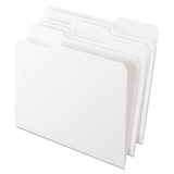 Pendaflex PFX15213WHI Colored File Folders, 1/3 Cut Top Tab, Letter, White, 100/box