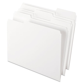 Pendaflex PFX15213WHI Colored File Folders, 1/3-Cut Tabs: Assorted, Letter Size, White, 100/Box