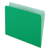 Pendaflex PFX152BGR Colored File Folders, Straight Cut, Top Tab, Letter, Green/light Green, 100/box