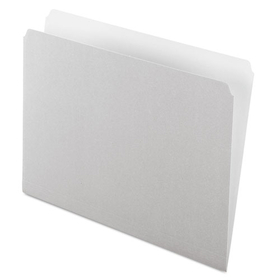 Pendaflex PFX152GRA Colored File Folders, Straight Tabs, Letter Size, Gray/Light Gray, 100/Box