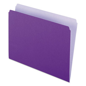 Pendaflex PFX152LAV Colored File Folders, Straight Tabs, Letter Size, Lavender/Light Lavender, 100/Box