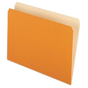 Pendaflex PFX152ORA Colored File Folders, Straight Top Tab, Letter, Orange/light Orange, 100/box