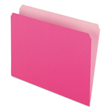 Pendaflex PFX152PIN Colored File Folders, Straight Cut, Top Tab, Letter, Pink/light Pink, 100/box