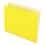 Pendaflex PFX152YEL Colored File Folders, Straight Top Tab, Letter, Yellow/light Yellow, 100/box, Price/BX