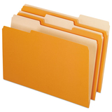 Pendaflex PFX15313ORA Colored File Folders, 1/3 Cut Top Tab, Legal, Orange/light Orange, 100/box