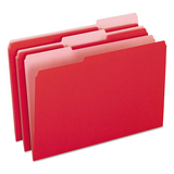 Pendaflex PFX15313RED Colored File Folders, 1/3 Cut Top Tab, Legal, Red/light Red, 100/box