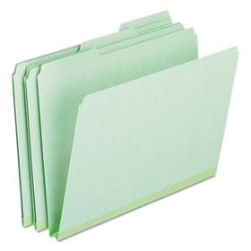 Pendaflex PFX17167 Pressboard Expanding File Folders, 1/3-Cut Tabs: Assorted, Letter Size, 1" Expansion, Green, 25/Box