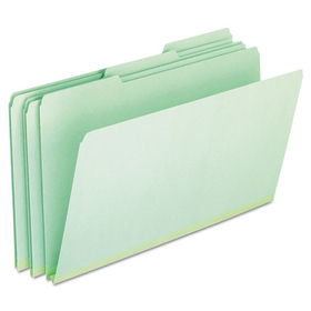 Pendaflex PFX17171 Pressboard Expanding File Folders, 1/3-Cut Tabs: Assorted, Legal Size, 1" Expansion, Green, 25/Box