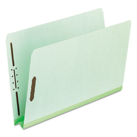 Pendaflex PFX17180 Heavy-Duty Pressboard Folders with Embossed Fasteners, Straight Tabs, 2" Expansion, 2 Fasteners, Letter Size, Green, 25/Box