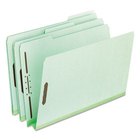 Pendaflex PFX17181 Pressboard Folders, 2 Fasteners, 2" Expansion, 1/3 Tab, Letter, Green, 25/box