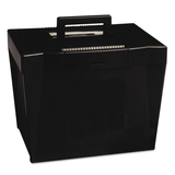 Pendaflex PFX20861 Portable File Storage Box, Letter, Plastic, 13 1/2 X 10 1/4 X 10 7/8, Black