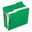 Pendaflex PFX21329 Colored Folders With Embossed Fasteners, 1/3 Cut, Letter, Green/grid Interior, Price/BX