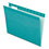 Pendaflex PFX415215AQU Reinforced Hanging Folders, 1/5 Tab, Letter, Aqua, 25/box, Price/BX