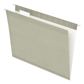 Pendaflex PFX415215GRA Colored Reinforced Hanging Folders, Letter Size, 1/5-Cut Tabs, Gray, 25/Box