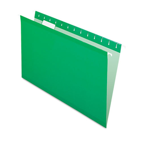 Pendaflex PFX415315BGR Reinforced Hanging Folders, 1/5 Tab, Legal, Bright Green, 25/box
