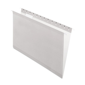 Pendaflex PFX415315GRA Reinforced Hanging Folders, 1/5 Tab, Legal, Gray, 25/box